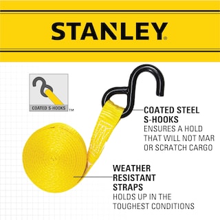 Foto 4 | Foto 4 | Correas De Amarre Con Trinquete Stanley S1006 Negro/amarillo 1 M X 4 3 M - Venta Internacional.