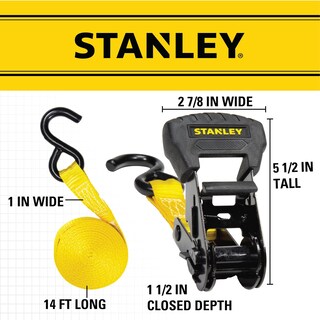 Foto 6 | Foto 6 | Correas De Amarre Con Trinquete Stanley S1006 Negro/amarillo 1 M X 4 3 M - Venta Internacional.