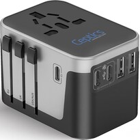 Adaptador De Alimentación De Viaje Ceptics Up-30ku-bl 6 En 1 6a 5 Usb - Venta Internacional.