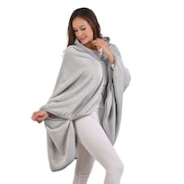 Bata Larga Gris Adentro Peluche