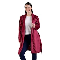 Bata Larga Con Cordones Vino