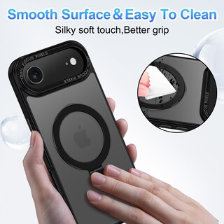 Foto 7 | Foto 7 | Funda Casehas Para Iphone Air 2025 Con Soporte Magnético A Prueba De Golpes Color Negro - Venta Internacional.