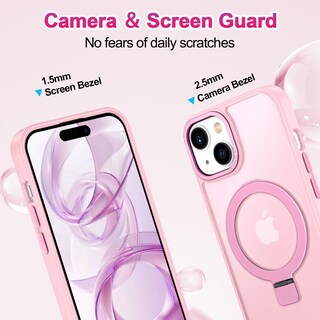 Foto 2 | Foto 2 | Funda De Teléfono Con Soporte Magnético Magsafe Para Iphone 13 Y 14 Color Rosa - Venta Internacional.