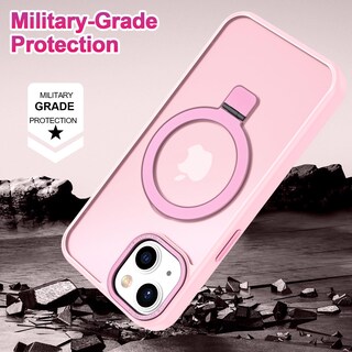 Foto 4 | Foto 4 | Funda De Teléfono Con Soporte Magnético Magsafe Para Iphone 13 Y 14 Color Rosa - Venta Internacional.