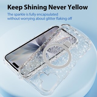 Foto 6 | Foto 6 | Funda De Teléfono Con Soporte Magnético Brillante Para Iphone 17 De 6.3 Pulgadas - Venta Internacional.