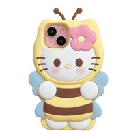 Funda De Teléfono Yakvook Kawaii Cartoon Bee Cat Para Iphone 15 Pro Max - Venta Internacional.
