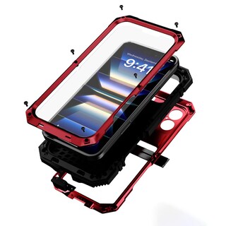 Foto 1 | Foto 1 | Funda Para Teléfono Lunivop Iphone 16 6.1 Pulgadas Metal Rugoso Roja - Venta Internacional.