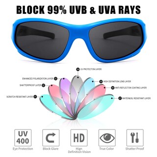 Foto 5 | Foto 5 | Gafas De Sol Pro Acme Kids Polarizadas Tr90 Irrompibles Paquete De 3 - Venta Internacional.