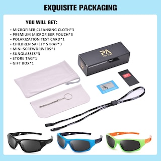 Foto 6 | Foto 6 | Gafas De Sol Pro Acme Kids Polarizadas Tr90 Irrompibles Paquete De 3 - Venta Internacional.