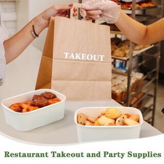 Foto 7 | Foto 7 | Paquete De 50 Cuencos De Papel Rectangulares Desechables Maxdot 740 Ml - Venta Internacional.