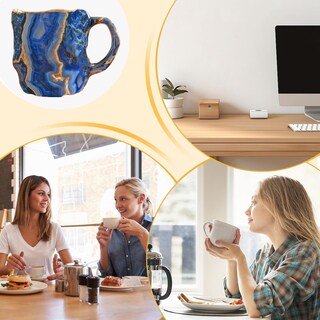 Foto 5 | Foto 5 | Taza De Café Rrlihjgu Mineral Crystal 400 Ml Con Asa Translúcida - Venta Internacional.