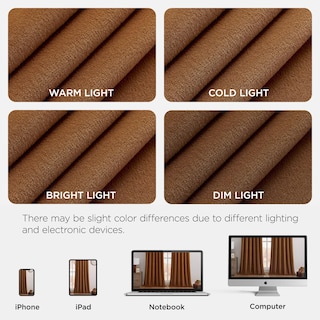 Foto 7 | Foto 7 | Cortinas Joydeco De Terciopelo Térmico Marrón Dorado 132 X 244 Cm - Venta Internacional.