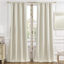 Cortinas Joydeco De Terciopelo Blanco Con Aislamiento Térmico De 132 X 244 Cm - Venta Internacional.