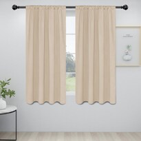 Cortinas Easy-going Blackout Con Aislamiento Térmico De 86 X 160 Cm Color Beige - Venta Internacional.