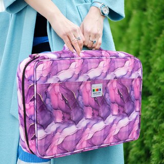 Foto 5 | Foto 5 | Estuche Para Lápices Youshares 40x28x10 Cm 480 Ranuras Marble Purple - Venta Internacional.