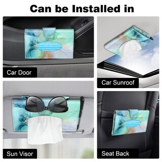 Foto 6 | Foto 6 | Soporte Para Visera De Coche Casebot Piel Sintética Mármol Esmeralda - Venta Internacional.