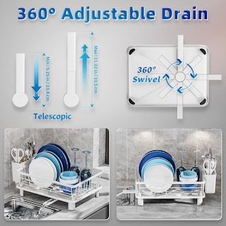 Foto 5 | Foto 5 | Estante Para Secar Platos Gaokase Que Ahorra Espacio Con Soporte Para Utensilios Color Blanco - Venta Internacional.