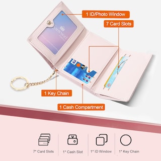 Foto 3 | Foto 3 | Billetera Sunwel Fashion Con Bonito Lazo En Forma De Coqueta Rosa Para Mujer - Venta Internacional.