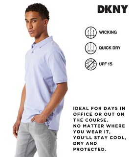 Foto 4 | Foto 4 | Polo Dkny Para Hombre Corte Moderno Secado Rápido Color Lavanda - Venta Internacional.