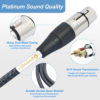 Foto 3 | Foto 3 | Cable Divisor Xlr Devinal Balanceado Hembra A Doble Macho De 1 5 M - Venta Internacional.