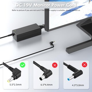 Foto 2 | Foto 2 | Fuente De Alimentación Rolada 19v 3.42a 65w Para Monitores Asus - Venta Internacional.