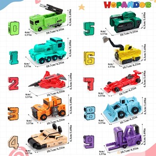 Foto 2 | Foto 2 | Robots Con Números Hopandos Transforming Toy Para Niños De 3 A 8 Años - Venta Internacional.