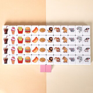 Foto 3 | Foto 3 | Juego De Bloques Mahjong Gracias Para 2 Jugadores Con 50 Fichas Rosas De Primera Calidad - Venta Internacional.