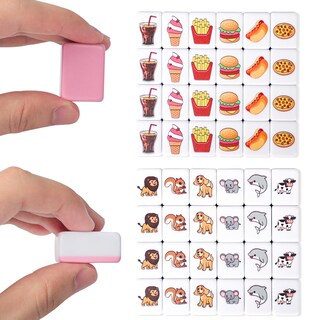 Foto 5 | Foto 5 | Juego De Bloques Mahjong Gracias Para 2 Jugadores Con 50 Fichas Rosas De Primera Calidad - Venta Internacional.