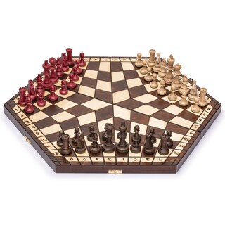 Foto 1 | Foto 1 | Juego De Ajedrez Husaria De Madera Para Tres Jugadores 54 Cm Con Tablero - Venta Internacional.