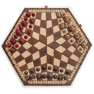 Foto 3 | Foto 3 | Juego De Ajedrez Husaria De Madera Para Tres Jugadores 54 Cm Con Tablero - Venta Internacional.