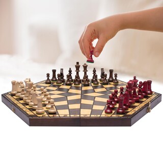 Foto 5 | Foto 5 | Juego De Ajedrez Husaria De Madera Para Tres Jugadores 54 Cm Con Tablero - Venta Internacional.