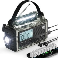 Radio De Emergencia Roxicosly 1200 Mah Energía Solar Con Manivela - Venta Internacional.