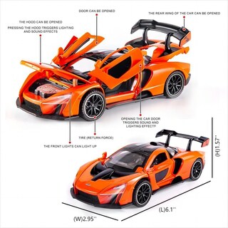 Foto 4 | Foto 4 | Coche Fundido A Presión Flykirin Fast & Furious 1:32 Mclaren Senna Orange - Venta Internacional.