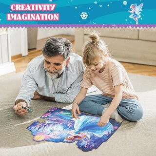 Foto 3 | Foto 3 | Puzles De Suelo Elx Princess & Castle 54 Piezas Para Niños De 4 A 6 Años - Venta Internacional.