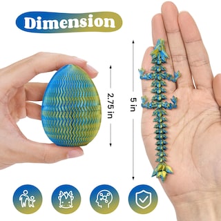 Foto 2 | Foto 2 | Juego De 4 Cestas De Pascua Impresas En 3d Con Forma De Huevo De Dragón Tboline - Venta Internacional.