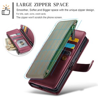 Foto 4 | Foto 4 | Funda Tipo Cartera Deekeewe Para Samsung Galaxy Z Fold 7 5g Color Rojo Vino - Venta Internacional.