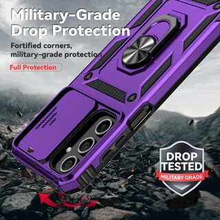 Foto 4 | Foto 4 | Funda De Teléfono M Maikezi Para Samsung Galaxy A16 5g De Doble Capa Color Morado - Venta Internacional.