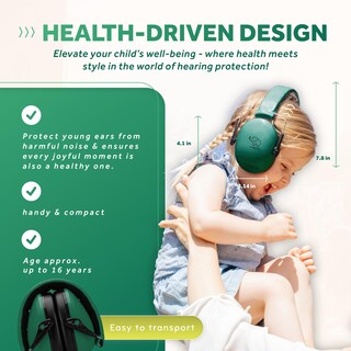 Foto 5 | Foto 5 | Orejeras Con Protección Contra El Ruido Schallwerk Para Niños Jungle Green - Venta Internacional.