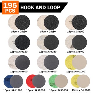 Foto 3 | Foto 3 | Juego De Discos De Lija Avresecie 203 Piezas De Papel De Lija Húmedo Y Seco De 1 Pulgada - Venta Internacional.
