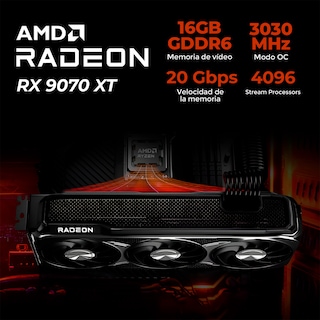 Foto 6 | Foto 6 | Pc Gamer Xtreme Pc Gaming Asus Rx 9070 Xt Ryzen 9 9900x 32gb Ddr5 Ssd 2tb Sistema Liquido Wifi W11 Black Pba Gaming Competitivo