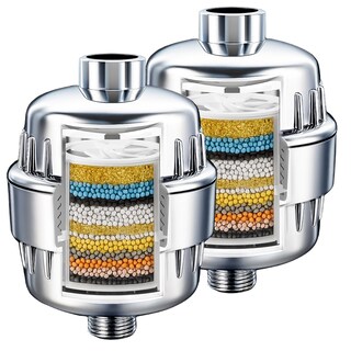 Foto 1 | Foto 1 | Paquete De 2 Filtros De Agua Para Ducha Beati Faucet 20 Niveles Cromados - Venta Internacional.