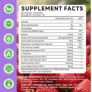 Foto 2 | Foto 2 | Gomitas De Azafrán Mchokuu 60 Unidades Para Concentrar El Sueño Y El Cortisol - Venta Internacional.