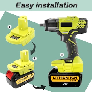 Foto 4 | Foto 4 | Adaptador De Batería Genérico Dm18rl Dewalt 20v A Ryobi 18v Usb - Venta Internacional.