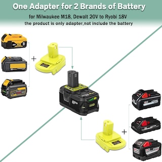 Foto 5 | Foto 5 | Adaptador De Batería Genérico Dm18rl Dewalt 20v A Ryobi 18v Usb - Venta Internacional.