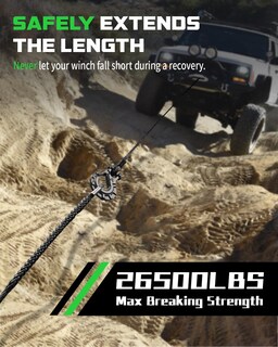 Foto 2 | Foto 2 | Cable Extensor Para Cabrestante Daydoor 15 M X 9 Mm Sintético 26.500 Libras - Venta Internacional.