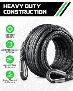 Foto 3 | Foto 3 | Cable Extensor Para Cabrestante Daydoor 15 M X 9 Mm Sintético 26.500 Libras - Venta Internacional.