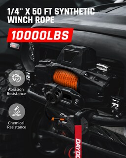 Foto 2 | Foto 2 | Cabrestante Daydoor De 1/4 Pulgadas X 15 M 10 000 Libras Color Naranja Sintético - Venta Internacional.