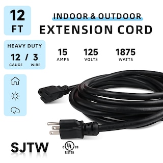 Foto 2 | Foto 2 | Cable De Extensión Para Exteriores Ep 12 Pies 12/3 Sjtw Heavy Duty Negro - Venta Internacional.