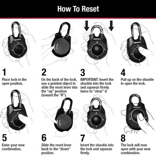 Foto 5 | Foto 5 | Padlock Master Lock 1500id Set Your Own Directional Black - Venta Internacional.