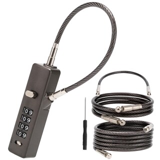 Foto 1 | Foto 1 | Candado Con Cable Combinado Tokckybl De 4 Dígitos Para Pistola De Bicicleta Color Gris - Venta Internacional.